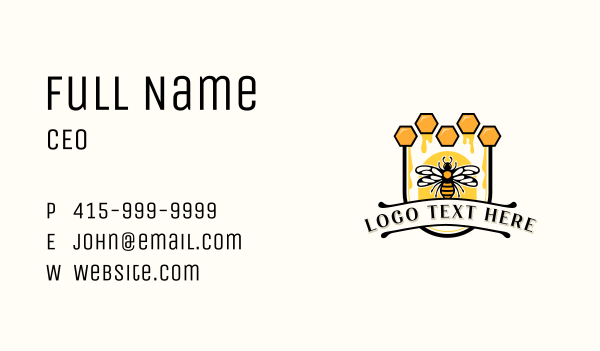 Nature Honey Bee Business Card Design Image Preview