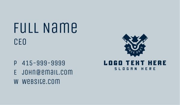 Gear Piston Mechanic Business Card Design Image Preview