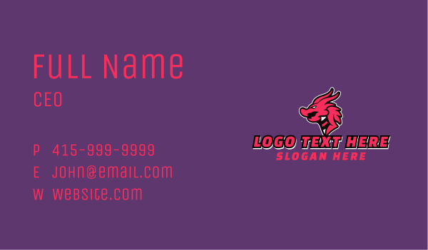 Dragon Monster Head Creature Business Card Design Image Preview