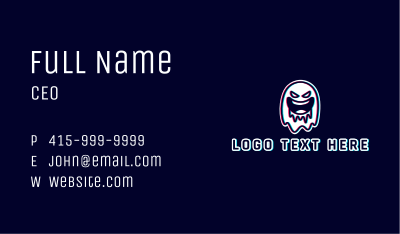 Glitch Horror Ghost Business Card Image Preview