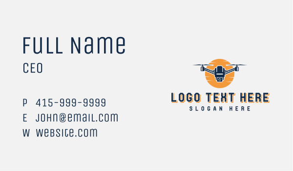 Rotorcraft Drone Photography Business Card Design Image Preview