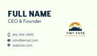 Mountain Sunset Hiking Business Card Image Preview