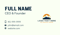 Mountain Sunset Hiking Business Card Design