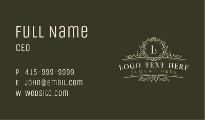 Leaf Ornamental Crest Business Card Image Preview