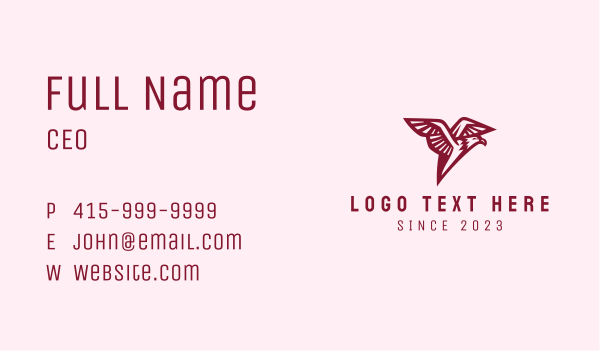 Flying Red Eagle Business Card Design Image Preview