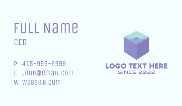 3D Paper Cube  Business Card Design Image Preview