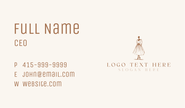 Feminine Fashion Garment Business Card Design Image Preview
