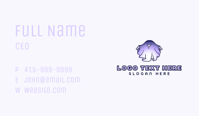 Scary Ghost Costume Business Card Image Preview