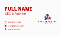 Flag America Letter A Business Card Image Preview