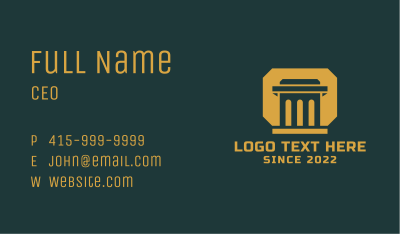 Column Government Structure Business Card Image Preview