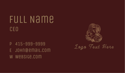 Golden Woman Salon Business Card Image Preview