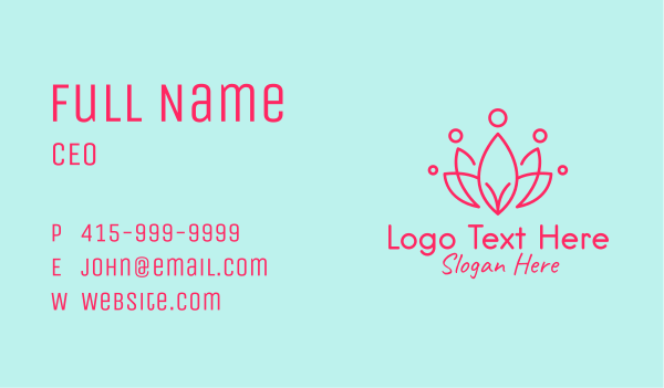 Red Flower Crown  Business Card Design Image Preview