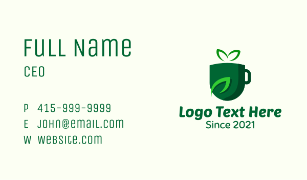 Herbal Tea Drink  Business Card Design Image Preview