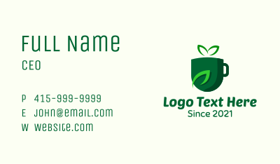 Herbal Tea Drink  Business Card Image Preview
