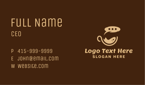 Hot Coffee Talk Business Card Design Image Preview