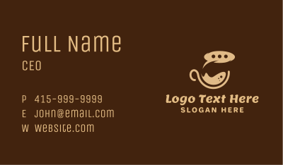 Hot Coffee Talk Business Card Image Preview
