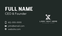 3D Tech Letter X Business Card Image Preview
