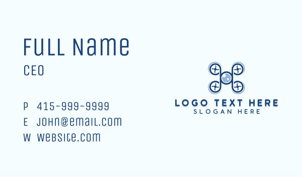 Aerial Drone Copter Business Card Design Image Preview