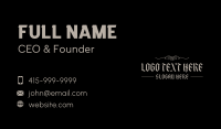 Gothic Calligraphy Wordmark Business Card Image Preview