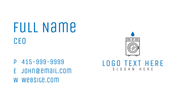 Simple Laundry Business Business Card Design Image Preview