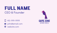 Purple Bird Origami  Business Card Image Preview
