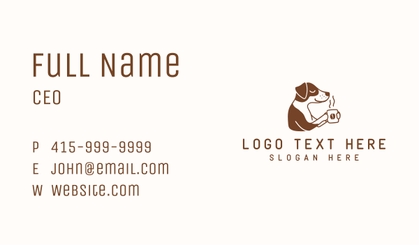 Dog Coffee Character Business Card Design Image Preview