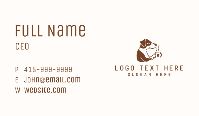 Dog Coffee Character Business Card Image Preview