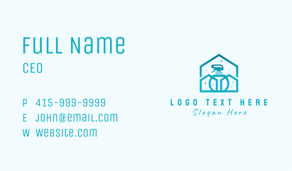 Residential House Clean Sprayer Business Card Design Image Preview
