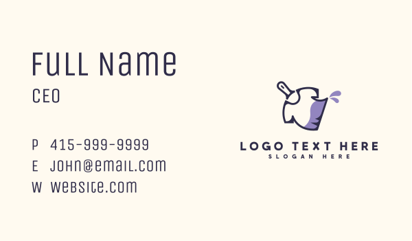 Creative Paint Shirt Business Card Design Image Preview