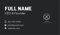 Classic Circle Letter X Business Card Image Preview