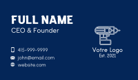 White Electric Drill Business Card Image Preview