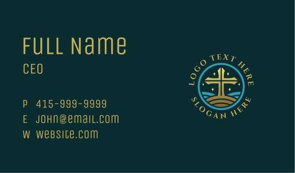 Holy Christian Cross Business Card Design Image Preview