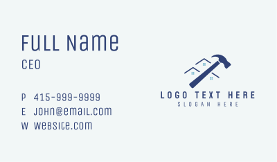 Builder Roof Hammer Business Card Image Preview