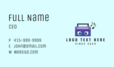 Radio Music Mascot  Business Card Image Preview