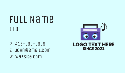 Radio Music Mascot  Business Card