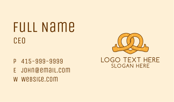 Pretzel Bread Hands  Business Card Design Image Preview