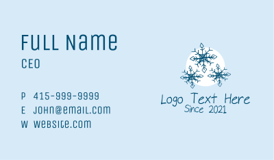 Snowflake Glacier  Business Card