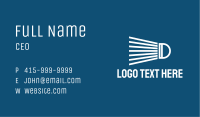 White Shuttlecock  Business Card Image Preview