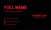 Scary Bloody Wordmark Business Card Image Preview