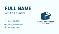 Blue Silhouette Warehouse  Business Card Design