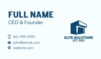 Blue Silhouette Warehouse  Business Card Image Preview