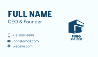 Blue Silhouette Warehouse  Business Card Image Preview