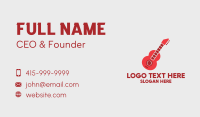 Red Guitar Player Business Card Design