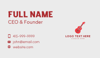 Red Guitar Player Business Card Preview
