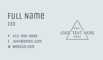 Hipster Apparel Clothing Business Card Image Preview