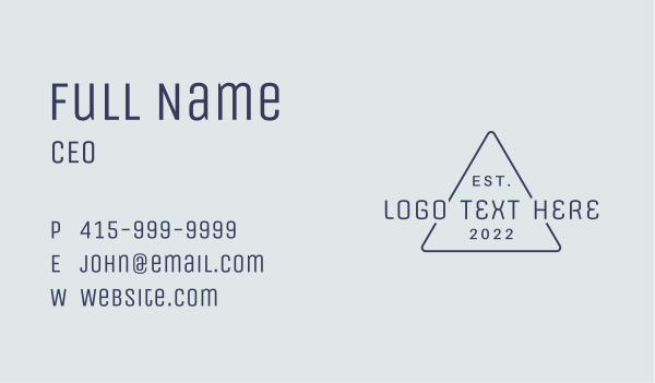 Hipster Apparel Clothing Business Card Design Image Preview
