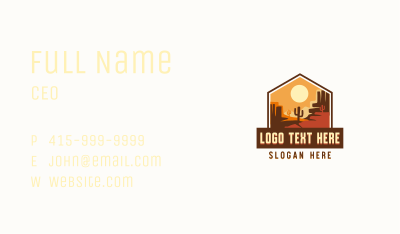 Desert Travel Tour Business Card Image Preview