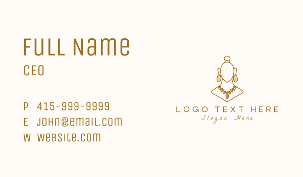 Luxury Fashion Jewelry Business Card Design Image Preview