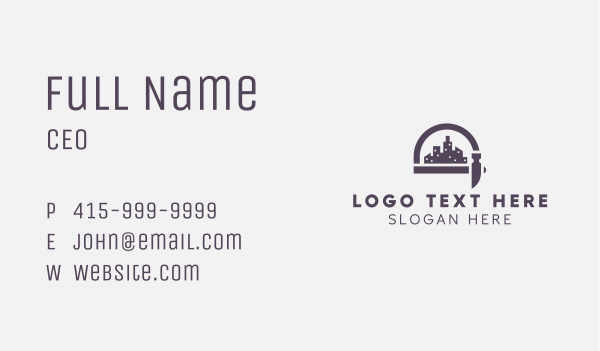 Hammer City Construction Business Card Design Image Preview