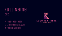 Tech Innovation Letter K Business Card Image Preview